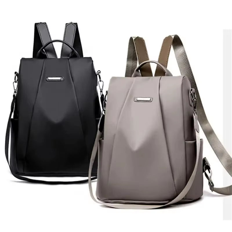 New Women'S Casual Multifunctional Backpack Solid Color Women'S Backpack Fashionable Detachable Portable Shoulder Strap